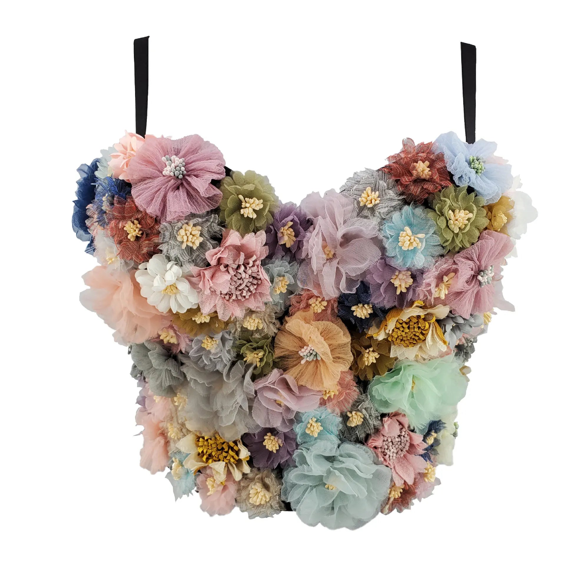 3D Floral Corset Top