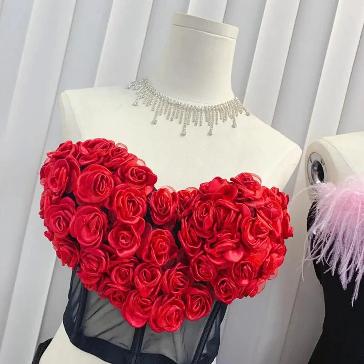 3D Roses Corset Top