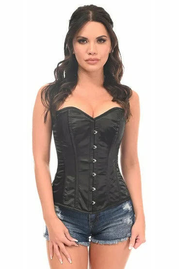 Black Satin Full Back Sweetheart Corset