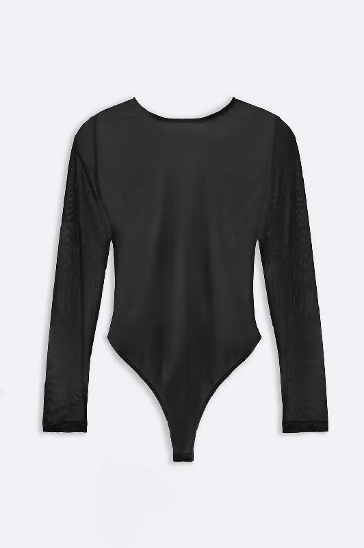 FULL-SLEEVE MESH BODYSUIT