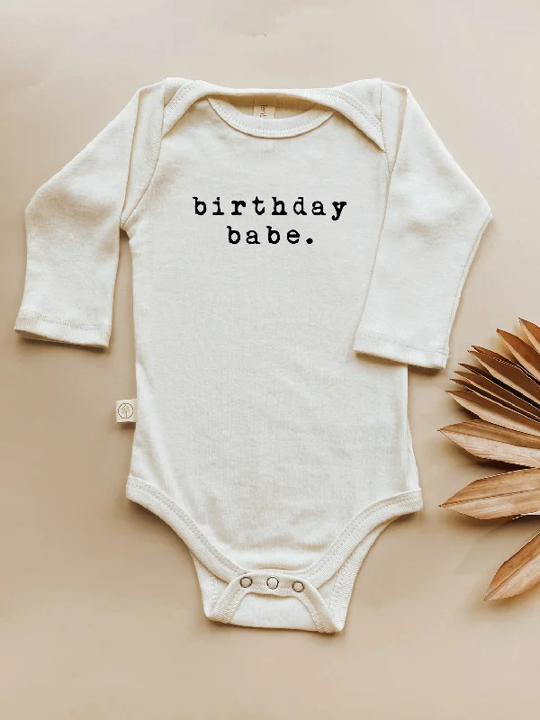 Baby Birthday Babe Graphic Long Sleeve Organic Bodysuit