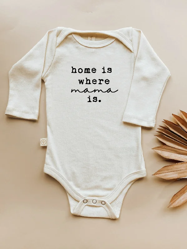 Home is Where Mama Is - Long Sleeve Organic Bodysuit