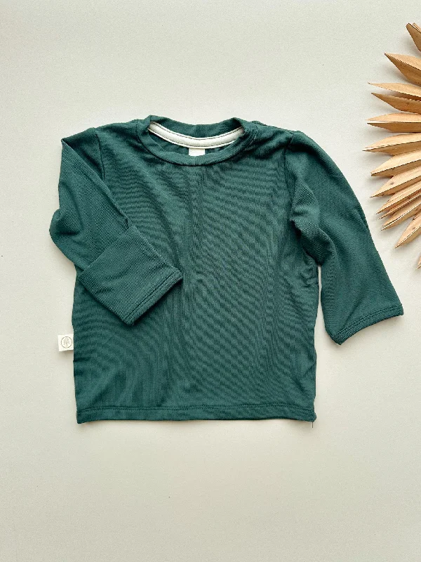 *Preorder* Long Sleeve T-shirt or Bodysuit with Mittens | Baby & Toddler | Luxury Bamboo | Pine