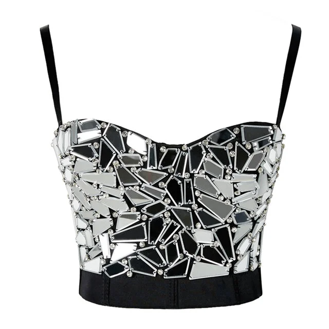 Shattered Glass or Sequined Mirror Corset