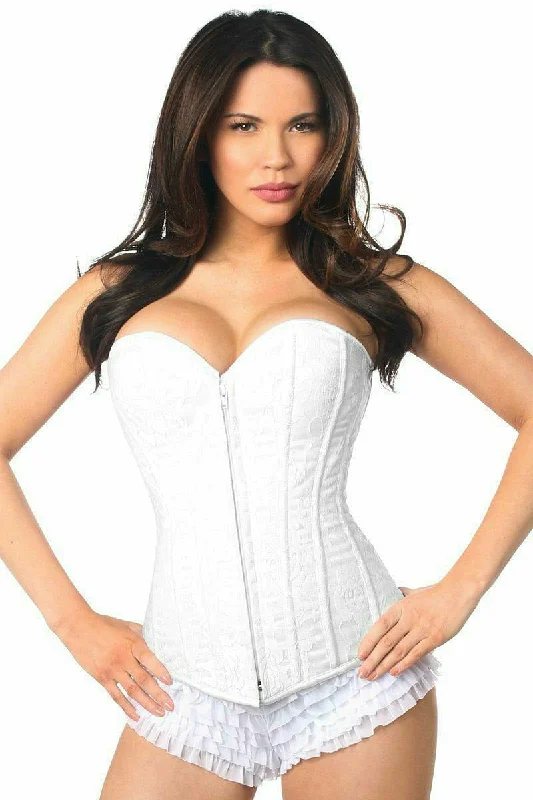 White Lace Overbust Corset