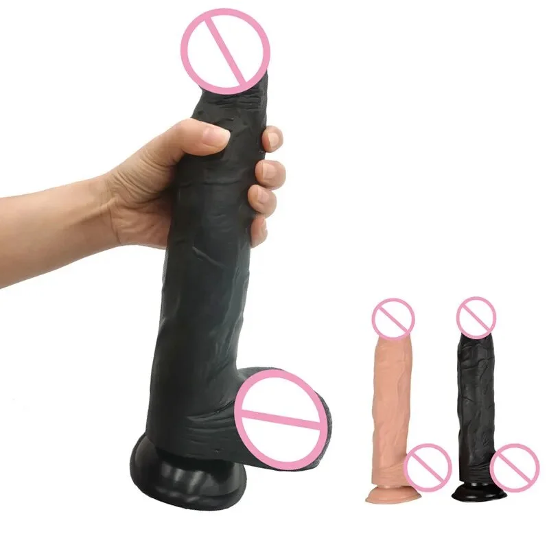 Black Giant Huge Dildo Super Big Dick Anal Butt Large Dong with Suction Cup Realistic Penis Female Masturbator Sex Toy For Women