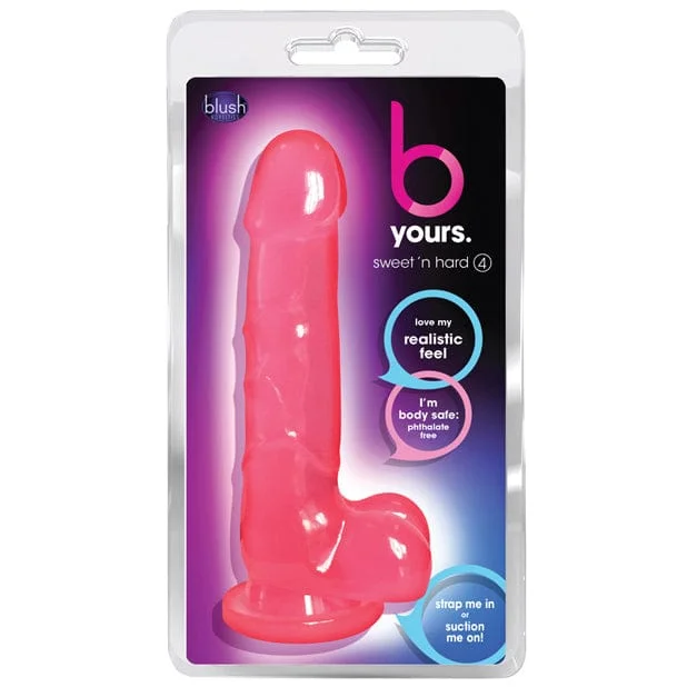 Blush Novelties - B Yours Sweet n Hard 4 Realistic Dildo with Balls 7" (Pink)