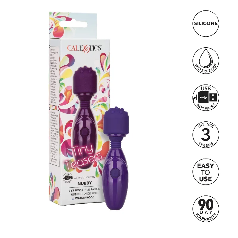 California Exotics - Tiny Teasers Nubby Mini Wand Massager (Purple)