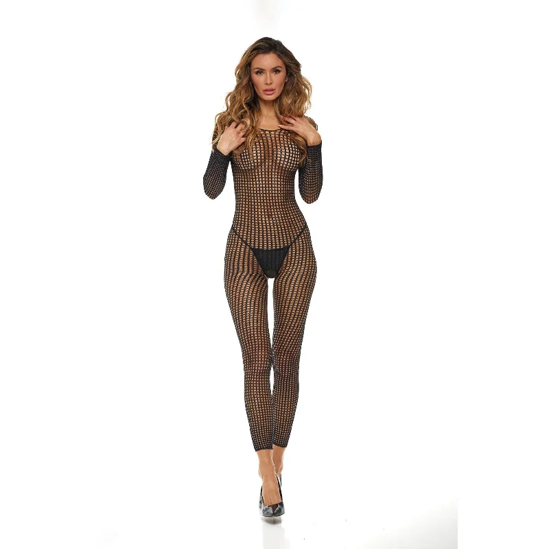 Crotchless Bodystocking - One Size - Black