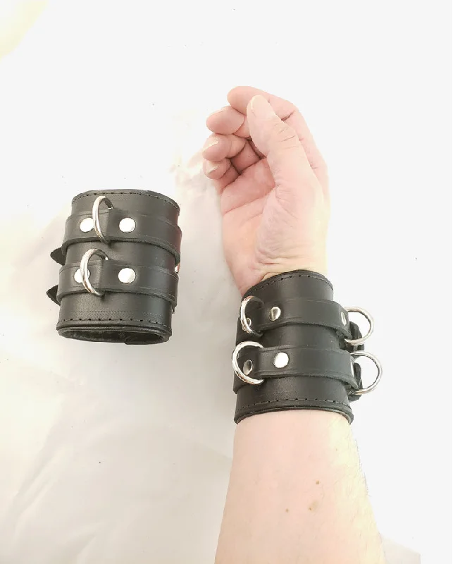 Double Buckle Wrist Restraint Cuff  BDSM