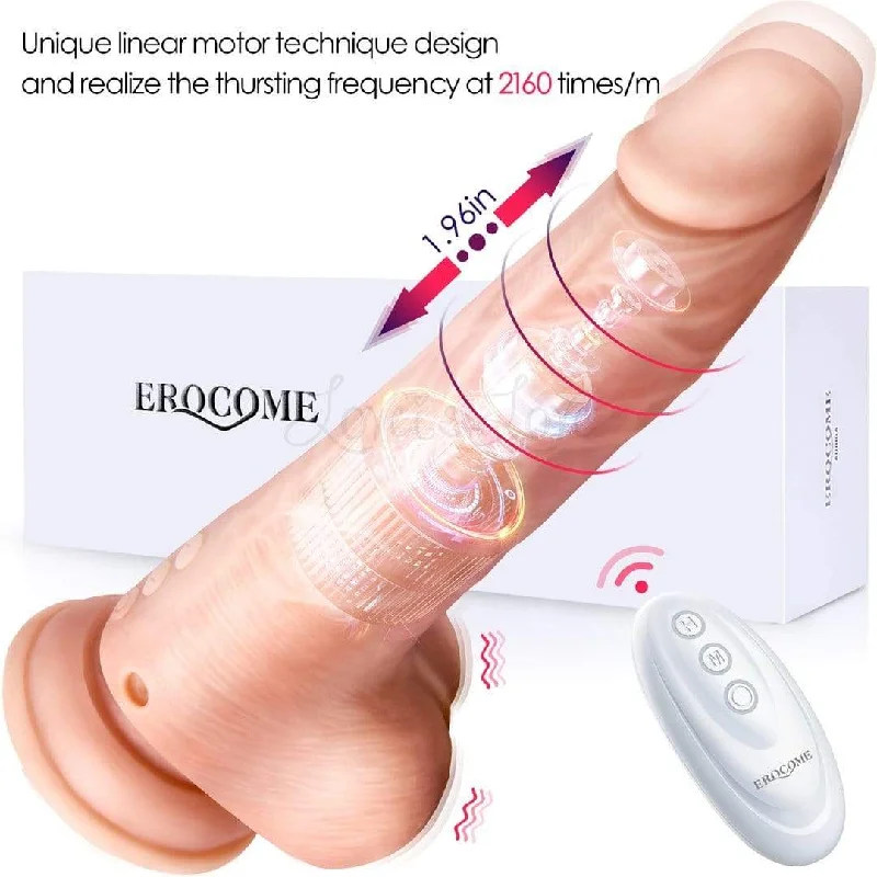 Erocome - Ophiuchus Thrusting Realistic Dildo Vibrator (Beige)