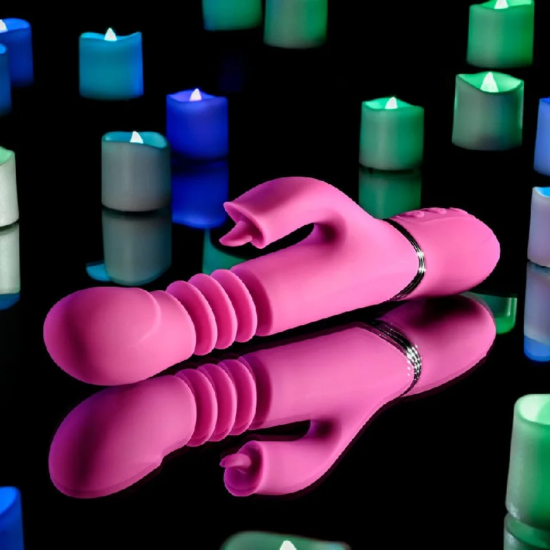 Evolved - Pink Dragon Thrusting Rabbit Vibrator (Pink)