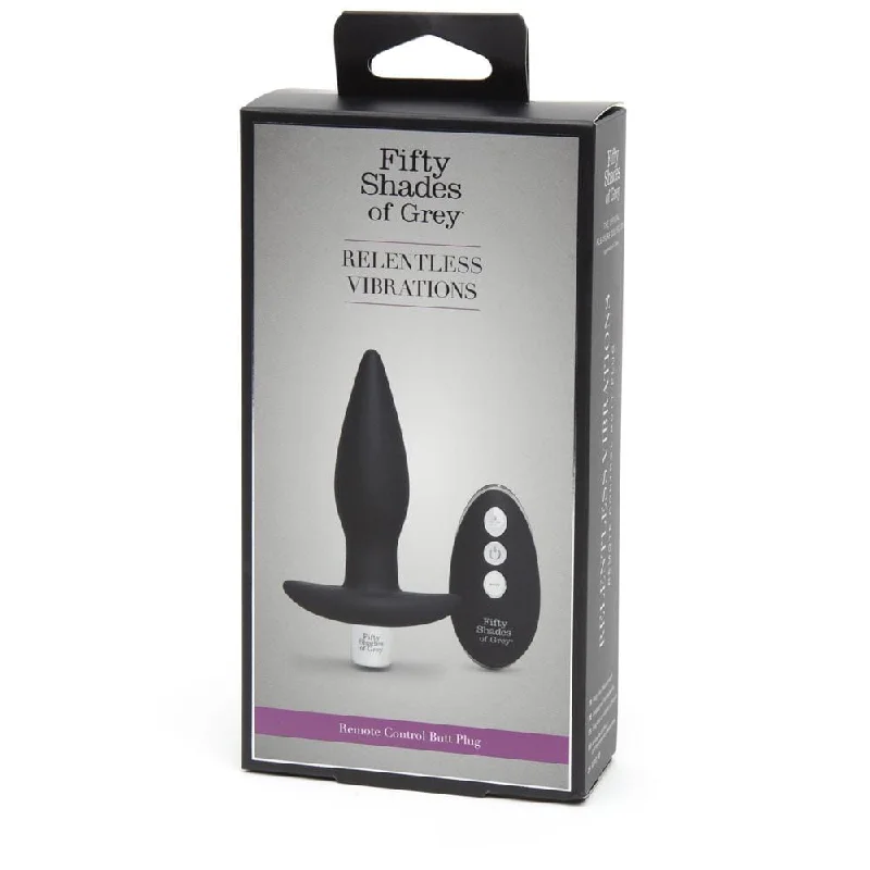 Fifty Shades of Grey - Relentless Vibrations Remote Control Butt Plug (Black)