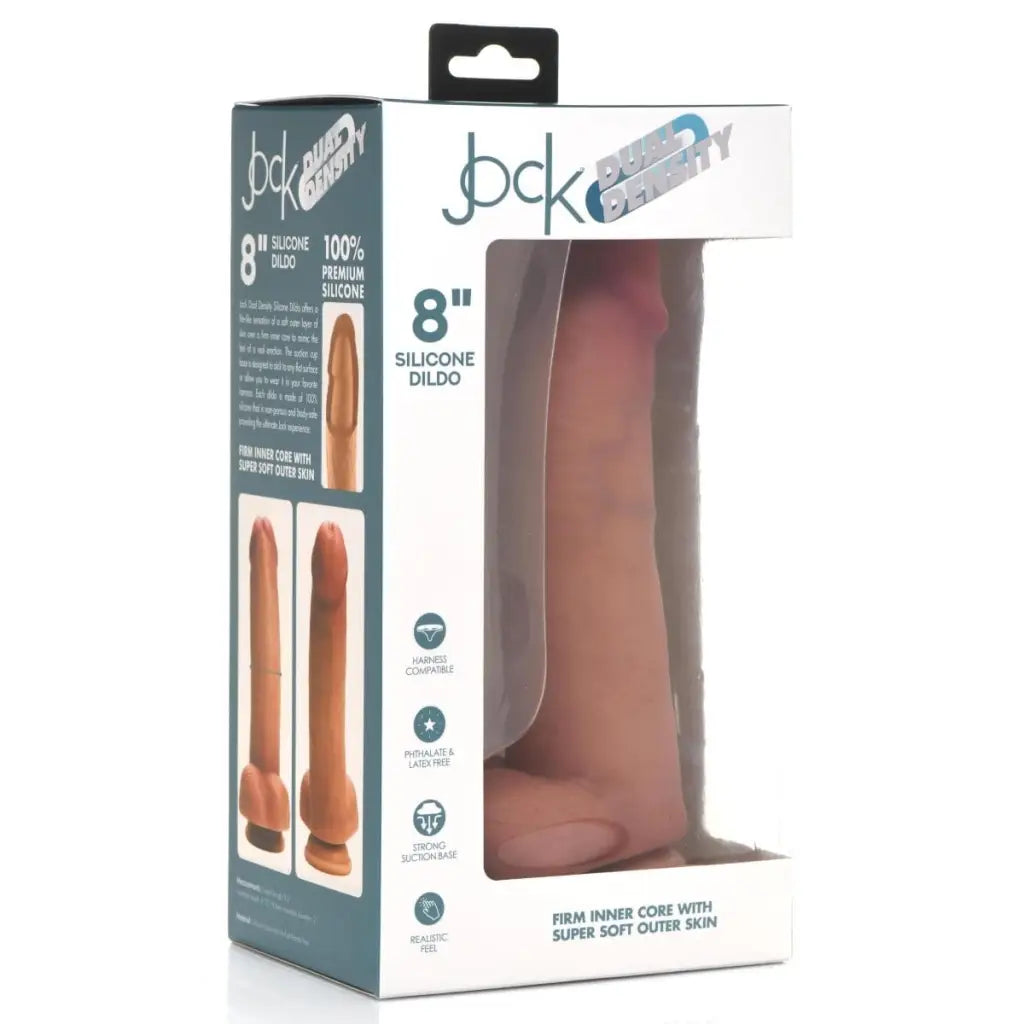 Jock Dual Density Silicone Dildo with Balls & Suction Cup