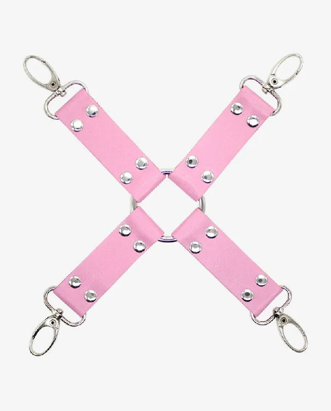 Leather Cross Body Connector. Add On Item For Handcuffs And Ankle Cuffs Bondage