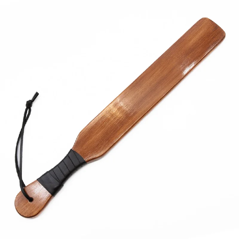 Leather Wrapped Narrow Wood Spanking Paddle