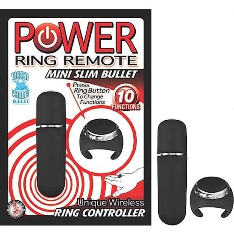 Power Ring Remote Mini Slim Bullet- Black