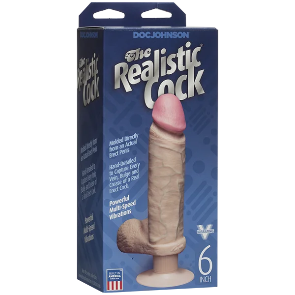 The Realistic Cock - ULTRASKYN Vibrating 6" - Vanilla