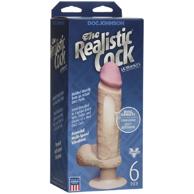 The Realistic Cock - Vibrating 6" - Flesh