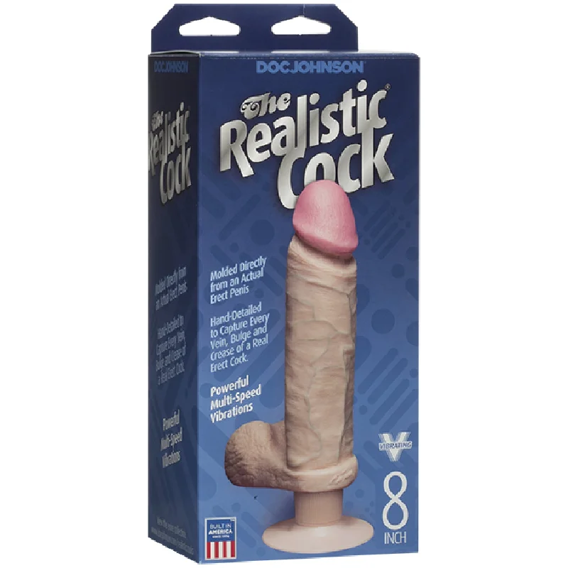 The Realistic Cock - Vibrating 8" - Flesh