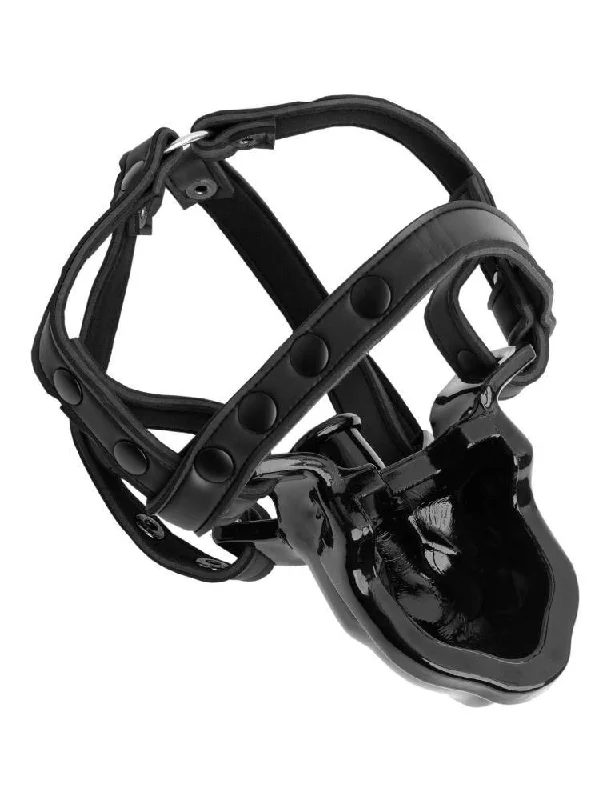 Watersport Mouth Gag with Adjustable Neoprene Straps, Black