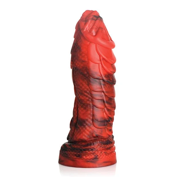 XR - Creature Cocks Fire Dragon Scaly Silicone Dildo 8.3" (Red)