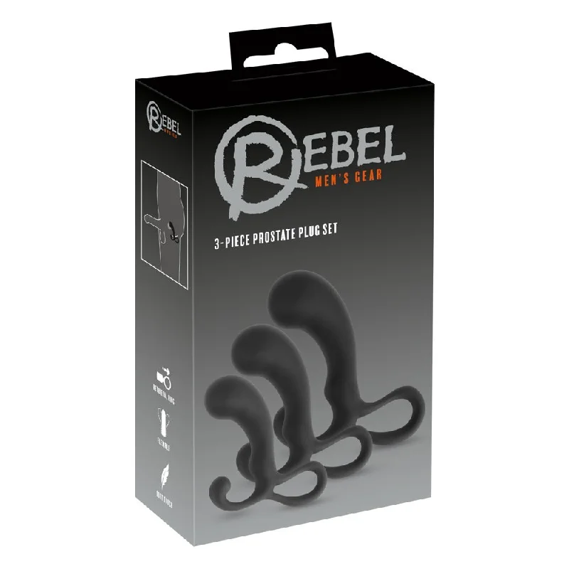 3 Piece Prostate Plug Set by Rebel