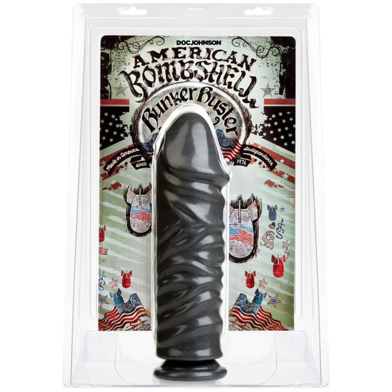 American Bombshell - Bunker Buster 10.7" Anal Dildo - Gun Metal