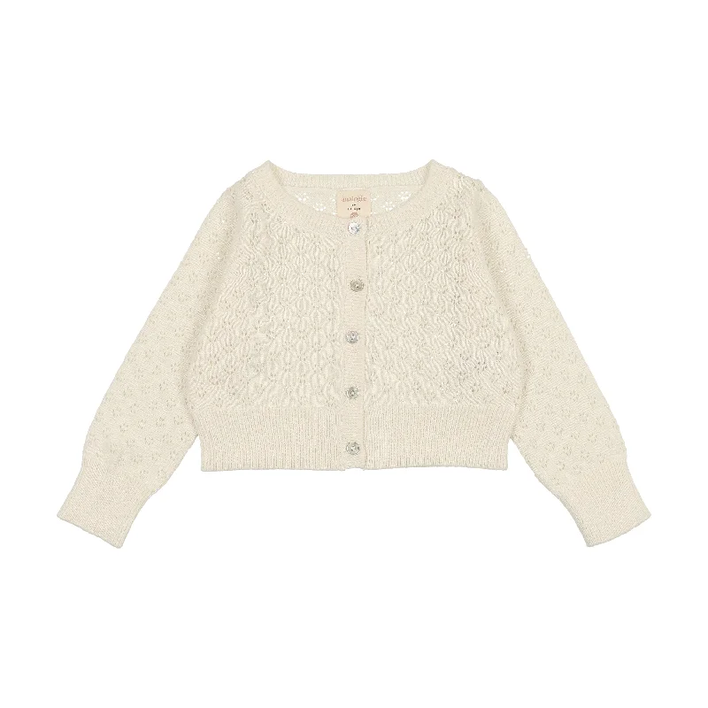 Analogie Pointelle Cardigan - Cream