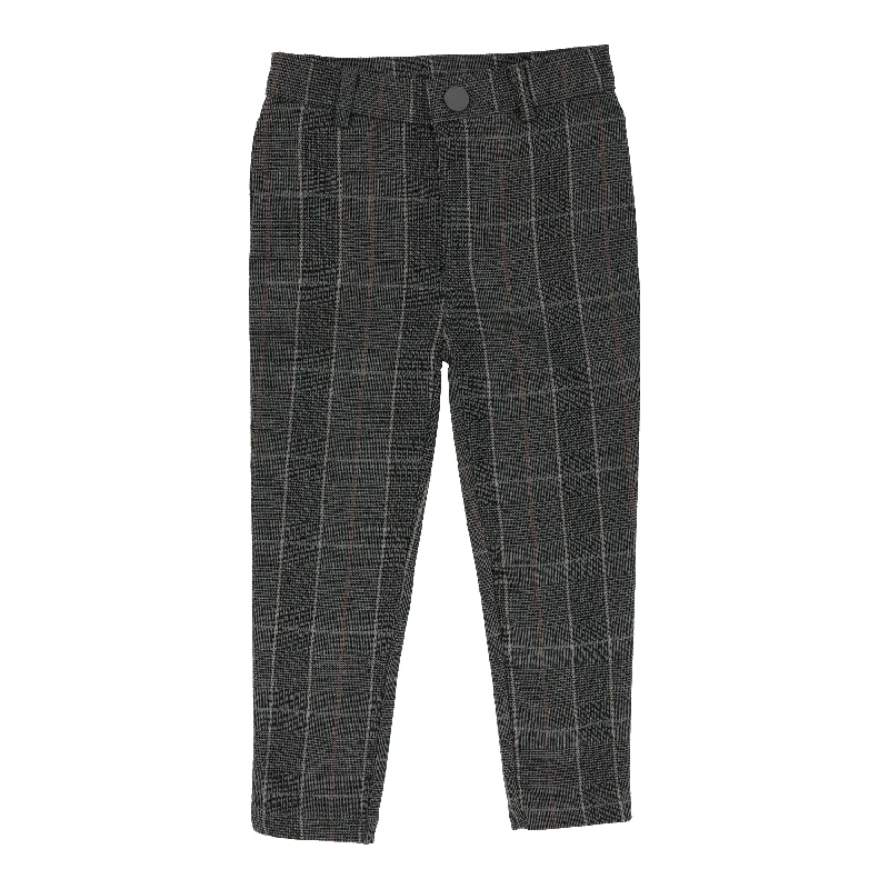 Analogie Printed Pants - Gray Plaid