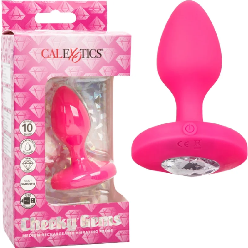 Cheeky Gems - Medium Rechargeable Vibrating Probe - Multiple Colours