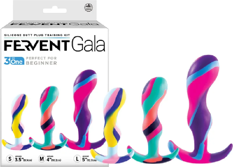 Fervent Gala - Silicone Butt Plug Training Kit - Multi Coloured