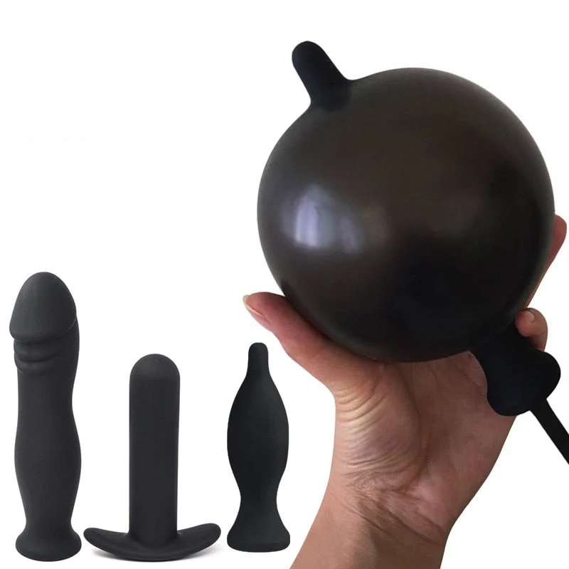 Inflatable Anal Plug Super Large Huge Max 12cm Dildo Pump Anal Dilator Expandable No Vibrator Butt Plug Anal Balls Sex Toys