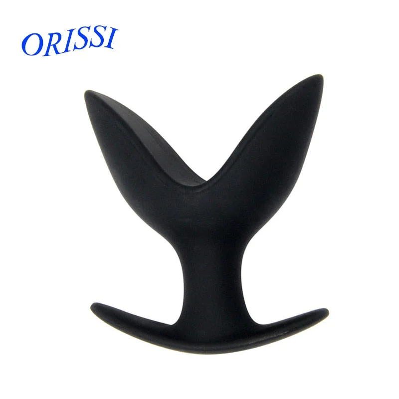 ORISSI Black Silicone Open And Close Anal Plug Butt Plug Anus Expander Stimulator Huge Big Buttplug Sex Toy Ass Plug