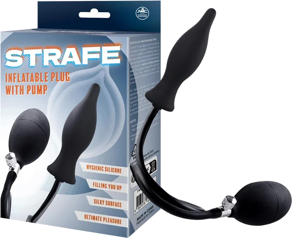 Strafe - Inflatable Teardrop Plug with Pump - Black