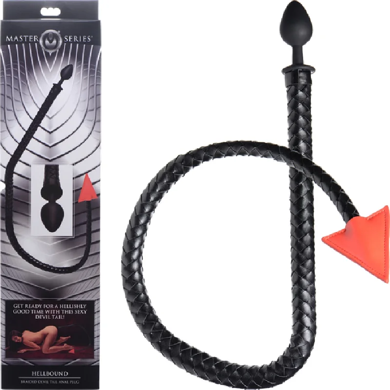 The Master Series - Hellbound Braided Devil Tail Anal Plug - Black/Red